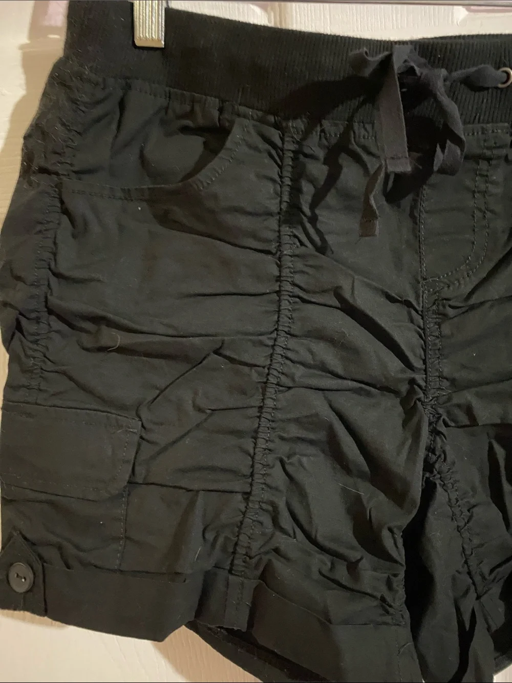 Black juniors, Drawstring Cargo Shorts